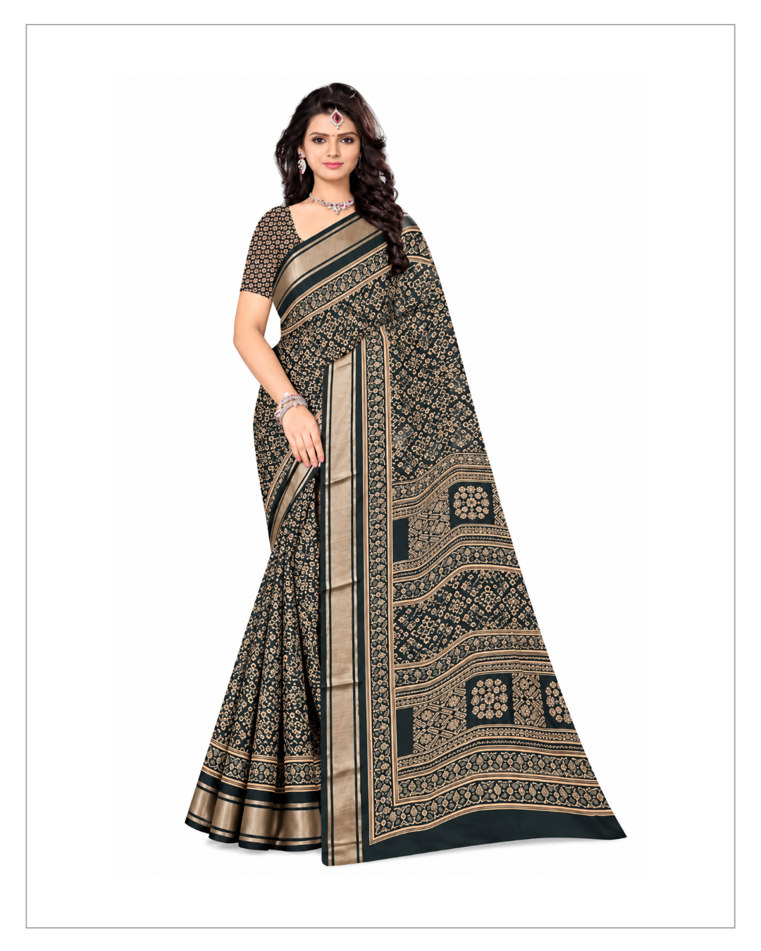 Traditional Printed Designer Saree